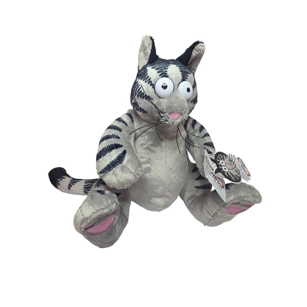 Crazy Shirts NWT! RARE! B Kliban Cat Grey Striped Small Plush Toy JHD1-3798 Fun
